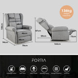 NNEDSZ FORTIA Electric Recliner Lift Heat Chair for Elderly, Massage, Heat Therapy, Aged Care, Grey