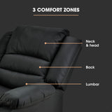 NNEDSZ FORTIA Luxury Recliner Lounge Chair, Single Faux Leather Armchair, for Home Theatre Cinema, Elderly, Black