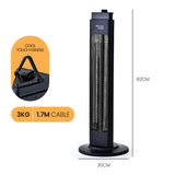 NNEDSZ THERMOMATE Electric Heater Indoor or Outdoor, 1200W, 2 Radiant Heat Settings, Oscillating, Safety Tipping Shut Off