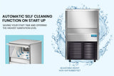 NNEDSZ POLYCOOL Commercial Ice Maker Machine, up to 45kg/24hr, Donper Compressor, Undercounter, Freestanding