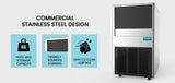 NNEDSZ POLYCOOL Commercial Ice Maker Machine, up to 60kg/24hr, Donper Compressor, Undercounter, Freestanding