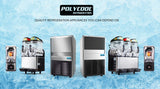 NNEDSZ POLYCOOL Commercial Ice Maker Machine, up to 60kg/24hr, Donper Compressor, Undercounter, Freestanding