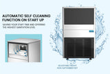 NNEDSZ POLYCOOL Commercial Ice Maker Machine, up to 60kg/24hr, Donper Compressor, Undercounter, Freestanding