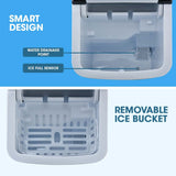 NNEDSZ POLYCOOL 2L Electric Ice Cube Maker Portable Automatic Machine w/ Scoop, Silver