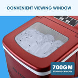 NNEDSZ POLYCOOL 2L Portable Ice Cube Maker Machine Automatic with Control Panel, Red