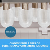 NNEDSZ POLYCOOL 12KG Electric Ice Cube Maker Portable 2L Automatic Machine, Silver