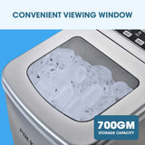 NNEDSZ POLYCOOL 12KG Electric Ice Cube Maker Portable 2L Automatic Machine, Silver
