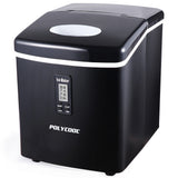 NNEDSZ POLYCOOL 3.2L Portable Ice Cube Maker Machine Automatic with LCD Control Panel, Black