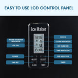 NNEDSZ POLYCOOL 3.2L Portable Ice Cube Maker Machine Automatic with LCD Control Panel, Black