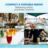 NNEDSZ POLYCOOL 3.2L Portable Ice Cube Maker Machine Automatic with LCD Control Panel, Black