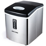 NNEDSZ POLYCOOL 3.2L Electric Ice Cube Maker Portable Automatic Machine w/ Scoop, Silver
