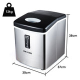 NNEDSZ POLYCOOL 3.2L Electric Ice Cube Maker Portable Automatic Machine w/ Scoop, Silver