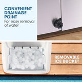 NNEDSZ POLYCOOL 3.2L Electric Ice Cube Maker Portable Automatic Machine w/ Scoop, Silver