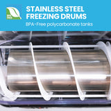 NNEDSZ POLYCOOL 24L Double Tank Commercial Slush Machine, Quality Donper Compressor, Frozen Slushy Maker