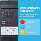NNEDSZ POLYCOOL 24L Double Tank Commercial Slush Machine, Quality Donper Compressor, Frozen Slushy Maker