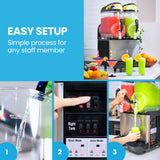 NNEDSZ POLYCOOL 24L Double Tank Commercial Slush Machine, Quality Donper Compressor, Frozen Slushy Maker