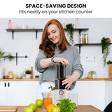 NNEDSZ EUROCHEF Cold Press Slow Juicer Machine, Large Chute, 200W, White