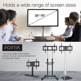 NNEDSZ FORTIA Stationary TV Stand Mount for 32-70 Inch Television Screens Adjustable Universal Holds 68kg