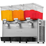 NNEDSZ POLYCOOL 36L Commercial Triple Tank Refrigerated Juice Dispenser, Quality Donper Compressor, Beverage, Drink, for Restaurants, Cafes