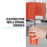 NNEDSZ POLYCOOL 36L Commercial Triple Tank Refrigerated Juice Dispenser, Quality Donper Compressor, Beverage, Drink, for Restaurants, Cafes