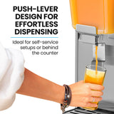NNEDSZ POLYCOOL 36L Commercial Triple Tank Refrigerated Juice Dispenser, Quality Donper Compressor, Beverage, Drink, for Restaurants, Cafes