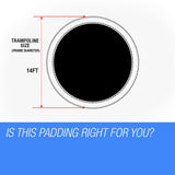 NNEDSZ UP-SHOT 14ft Replacement Trampoline Padding - Pads Outdoor Safety Round Pad