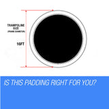 NNEDSZ UP-SHOT 16ft Replacement Trampoline Padding - Pads Pad Outdoor Safety Round