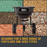 NNEDSZ PLANTCRAFT Tow Behind Broadcast Spreader 30kg 26L Seed Fertiliser Tow Rotary