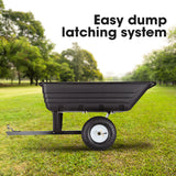 NNEDSZ PLANTCRAFT 400LBS Poly Dump Cart Garden Tip Trailer TTow Quad ATV Ride