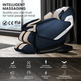 NNEDSZ FORTIA Cloud 9 MkII Electric Massage Chair Full Body Zero Gravity with Heat and Bluetooth Navy Blue/Cream
