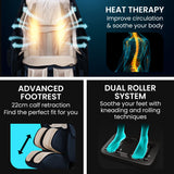 NNEDSZ FORTIA Cloud 9 MkII Electric Massage Chair Full Body Zero Gravity with Heat and Bluetooth Navy Blue/Cream