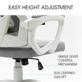 NNEDSZ FORTIA Ergonomic Mesh Office Chair Computer Seat with Headrest Adjustable Recline, White/Grey
