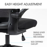 NNEDSZ FORTIA Ergonomic Office Desk Chair, Lumbar Support, Mesh Fabric, Adjustable Headrest, Retractable Armrests, Black