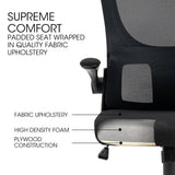 NNEDSZ FORTIA Ergonomic Mesh Office Chair Computer Seat Adjustable Recline, Black
