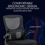 NNEDSZ FORTIA Ergonomic Mesh Office Chair Computer Seat Adjustable Recline, Black