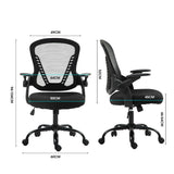 NNEDSZ FORTIA Ergonomic Office Desk Chair, Coolmesh Fabric, Adjustable Recline, Black Mesh/Black Frame