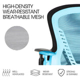 NNEDSZ FORTIA Ergonomic Office Desk Chair, Coolmesh Fabric, Adjustable Recline, Black Mesh/Black Frame