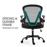 NNEDSZ FORTIA Ergonomic Office Desk Chair, Coolmesh Fabric, Adjustable Recline, Black Mesh/Black Frame