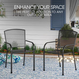 NNEDSZ FORTIA 2pc Outdoor Dining Chair Set, for Outside with E-coating