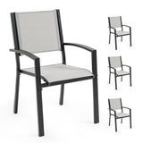 NNEDSZ Fortia 4pc Outdoor Dining Chair Set, Furniture for Outside