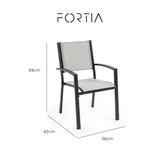 NNEDSZ Fortia 4pc Outdoor Dining Chair Set, Furniture for Outside