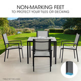 NNEDSZ Fortia 4pc Outdoor Dining Chair Set, Furniture for Outside
