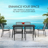 NNEDSZ FORTIA 6pc Outdoor Dining Chair Set, for Outside with E-coating