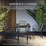 NNEDSZ FORTIA 6pc Outdoor Dining Chair Set, for Outside with E-coating