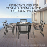 NNEDSZ FORTIA 6pc Outdoor Dining Chair Set, for Outside with E-coating