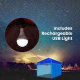 NNEDSZ RED TRACK Accessory Pack for 3x3m Navy Blue Gazebo, includes Walls, Carry Bag, Rechargeable USB Lamp