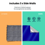 NNEDSZ RED TRACK Accessory Pack for 3x3m Navy Blue Gazebo, includes Walls, Carry Bag, Rechargeable USB Lamp
