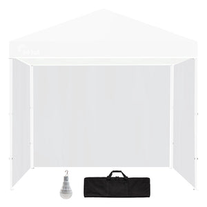 NNEDSZ RED TRACK Accessory Pack for 3x3m White Gazebo, includes Walls, Carry Bag, Rechargeable USB Lamp