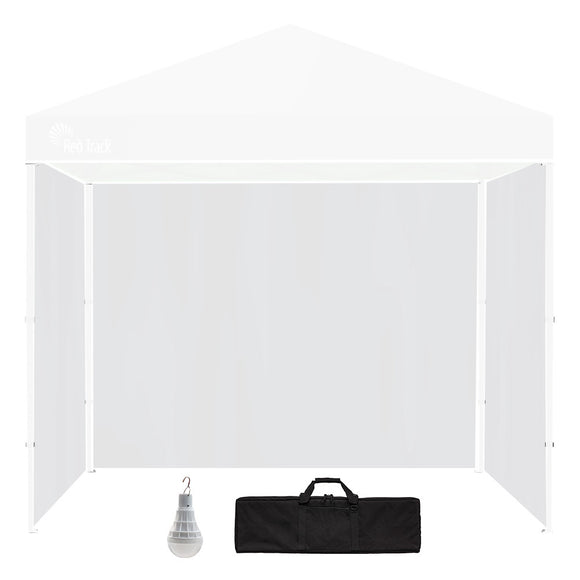NNEDSZ RED TRACK Accessory Pack for 3x3m White Gazebo, includes Walls, Carry Bag, Rechargeable USB Lamp