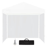 NNEDSZ RED TRACK Accessory Pack for 3x3m White Gazebo, includes Walls, Carry Bag, Rechargeable USB Lamp